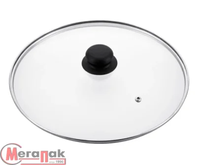 Крышка 28 см низкая с пароотводом "Regent", 93-LID-03-28  - фото