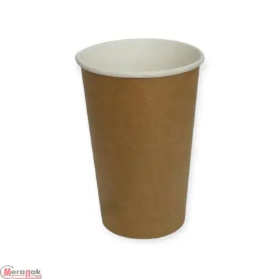 Стакан бумажный д/гор двухслойный 350 мл Крафт 25шт, арт. DW90-430/0321 Коричневый - фото