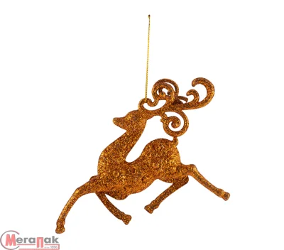 Украшение подвесное "Олень" цвет золотой арт.103182 Золотой - фото