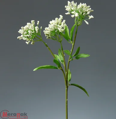 Цветок искусственный декоративный "Манжетка" 46см, 1шт, кремовый  - фото