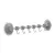 Держатель подвесной на клеевой основе, пластик, 6 крючков, 47*8,5 см, серый MARMITON Серый - фото