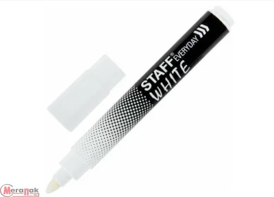 Маркер перманентный БЕЛЫЙ, STAFF EVERYDAY PM-200, круглый наконечник 3 мм, арт. 152202 Белый - фото