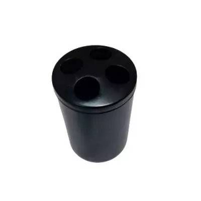 Держатель-стакан под зубные щетки черный нержавеющая сталь 476S Черный - фото