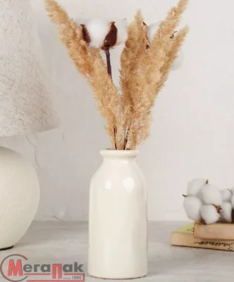 Ваза 15 см бежевая, арт. FLM-138 Бежевый - фото