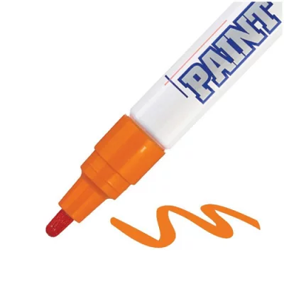 Маркер-краска MunHwa оранжевая, 4мм, нитро-основа PM-11, 220768 Оранжевый - фото
