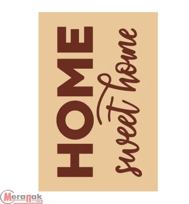 Коврик придверный Dekorelle LAPSHA 167 Home Sweet Home, 40X60см, 120167 (бежевый) Бежевый - фото