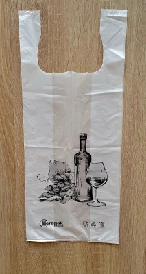 Майка-пакет 20+12*48 25мк Винный 1/100  - фото