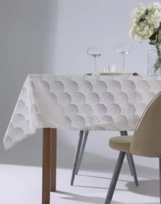 Скатерть с тиснением «Этель», 100*140 ± 5 см, 10100573 Белый - фото