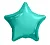Шар фольга(2) (19''/48 см) Звезда, Мистик, Тиффани, Сатин, 1 шт.  - фото