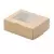 Коробка картонная с окном 100*80*35мм ECO TABOX 300, 50 шт Коричневый - фото
