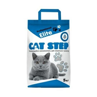 Наполнитель комкующийся минеральный CAT STEP Professional Elite, 5 кг  - фото