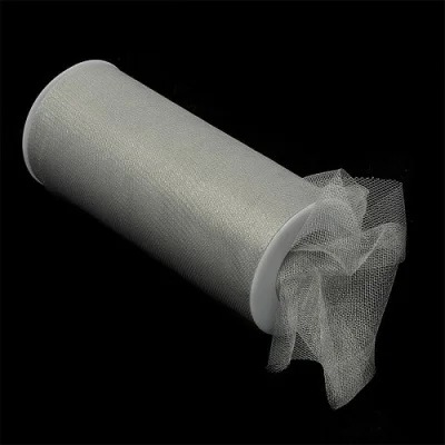 Фатин средней жесткости в шпульках блестящий,100% нейлон, арт.TBY.C шир.150мм цв.18 серый уп.22.86м Серый - фото