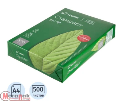 Белая офисная бумага С Илим Стандарт 80г A4 210*297мм 500листов  - фото