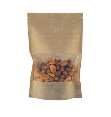 Пакет 140*225 ДП бумажный, зип, прозрачное окно 70мм 1/100 121-009  - фото