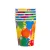 Бумажные стаканы «Праздник», воздушные шары и серпантин, 250 мл, набор 6 шт. Разноцветный - фото