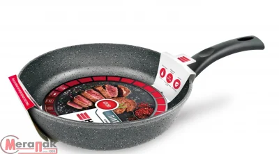 Сковорода 26 см "Каменная" Серый гранит н/р, арт. 19126 Графитовый - фото