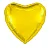 Шар с клапаном Agura (9''/23 см) Мини-сердце, Золото,1шт. в уп.(гел не надув) Золотой - фото