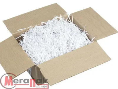 Наполнитель для коробок бумажный №1 Белый, 100гр в упаковке, арт. Н0758-6-Б  - фото