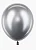 Шар латекс(1) (12''/30 см) Серебро, хром, 1 шт, 611101  - фото