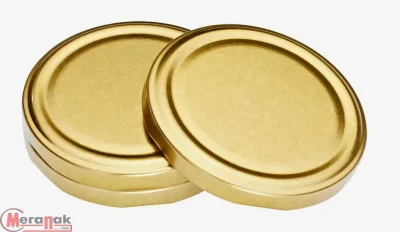 Крышка винтовая д.100мм  белая,золото 1/10 Золотой - фото