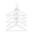 Вешалка деревянная для одежды, 445 мм, белая Белый - фото