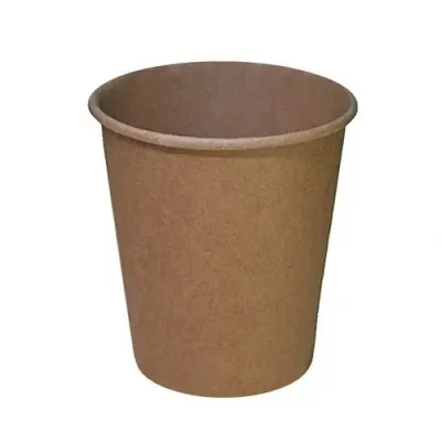 Стакан бумажный 250мл для горячего двустор крафт Kraft Line 50шт Коричневый - фото