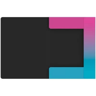 Папка для тетрадей на резинке Berlingo "Radiance" А5+,600мкм, розовый/голубой градиент  - фото