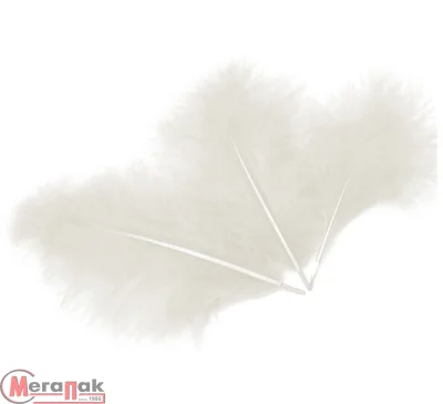 Перья, Премиум, Белый, 12-15 см, 30 шт.  - фото