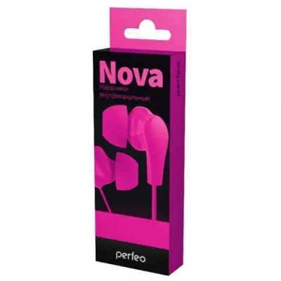 Наушники PERFEO NOVA внутриканальные розовые Розовый - фото