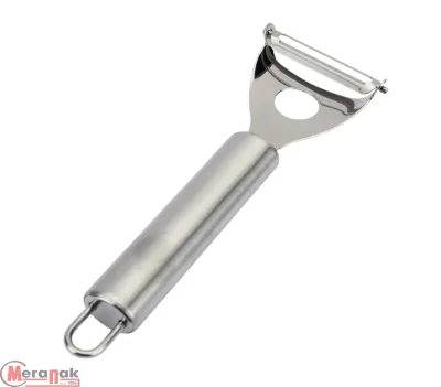 Овощечистка нерж. сталь, горизонт. лезвие 17,5*5,5 NIMBUS, овал ручка/подвес, 007420 Серебро - фото