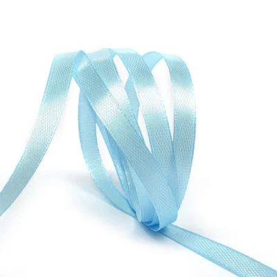 Лента тканная атласная  6мм*25Y Голубая, арт. 0925-06/187, F014-06/20  - фото
