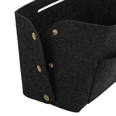 Органайзер для хранения из фетра, 28*13*16,5 см, 6 л, цвет темно-серый /24/6 66531 QWERTY Серый - фото