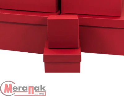 Коробка Вишневый, 10.5*10.5*6 см Бордо - фото