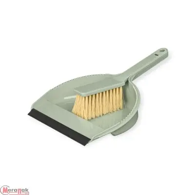 Комплект щетка-сметка "Greenland" с совком с кромкой (зеленый флэк), 221225318/04 (10) Зеленый - фото