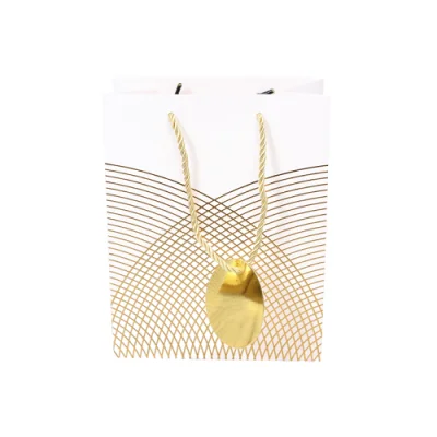 Пакет подарочный бумажный с ручками 18*32*10, арт. L357 Люкс c тиснением  - фото