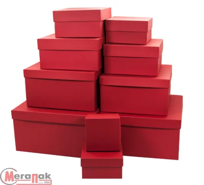 Коробка Вишневый, 22.5*22.5*12.5 см Бордо - фото