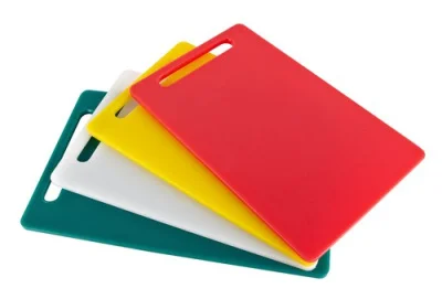 Доска разделочная с ручкой, полиэтилен, 40*25*1см, синяя YZ-H4025BL Синий - фото