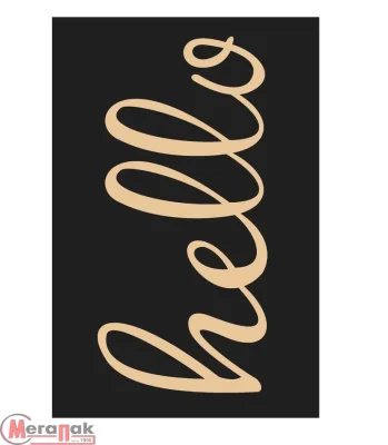 Коврик придверный Dekorelle LAPSHA 168 Hello, 40X60см, 120168 (черный) Черный - фото