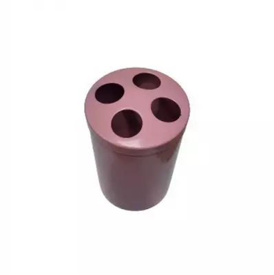 Держатель-стакан под зубные щетки розовый сталь нержавеющая 476P Розовый - фото