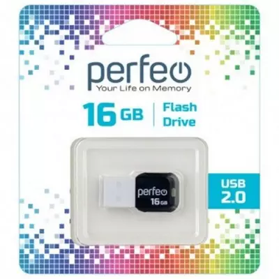 Карта памяти Perfeo USB 16GB M02 White PF-M02W016  - фото