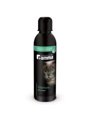 Шампунь для длинношерстных и пушистых кошек Gamma, 250мл Черный - фото