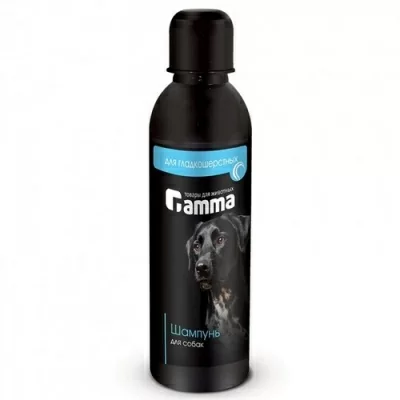 Шампунь для гладкошерстных собак  Gamma, 250мл Черный - фото