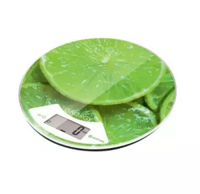 Весы кухонные электронные ENERGY EN-403 "Лайм, круглые Зеленый - фото