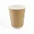 Стакан бумажный 450мл для горячего Крафт d90 50шт, арт. 400123 Коричневый - фото