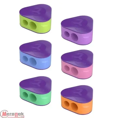 Точилка пластик Berlingo "Envy" 2 отверстие, ассорти, 352558 Микс - фото