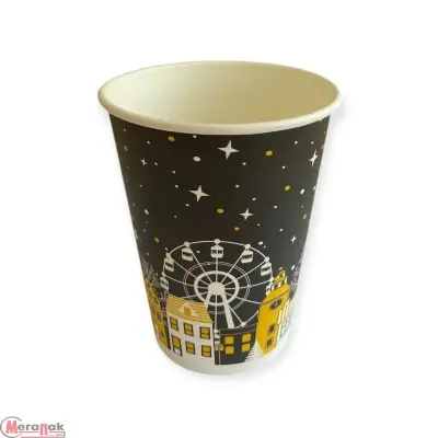 Стакан бумажный 250мл для горячего Город 50шт  - фото