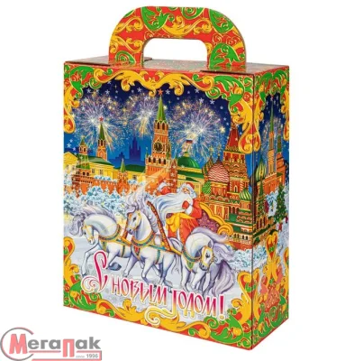 Новог.коробка Подарочная "Кремль" малая до 1000 гр арт. 10544 Разноцветный - фото