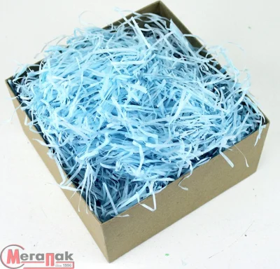 Наполнитель для коробок бумажный №11 Голубой, 100гр в упаковке, арт. Н0758-6-Г Голубой - фото