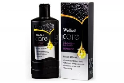 Шампунь для волос Wellice чёрный кунжут, 400 мл  - фото
