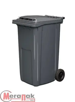 Бак для мусора 240л, серый, с крышкой (20.808.98 РЕ; 21.058.98 РЕ ) 34.C29 Серый - фото